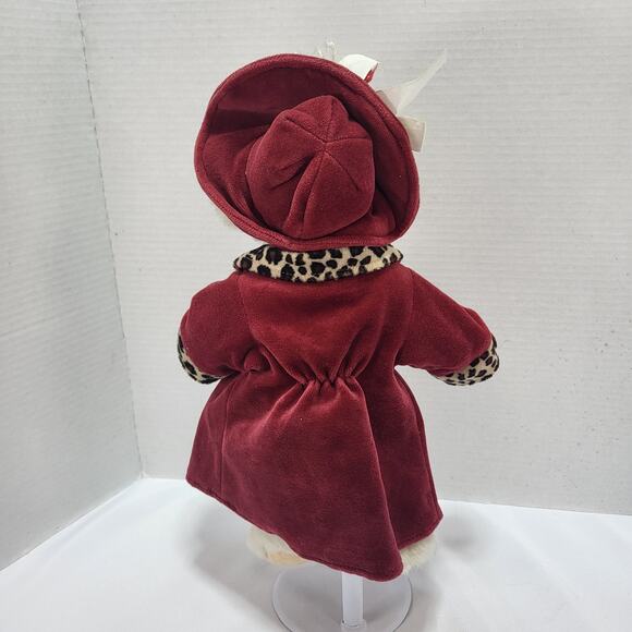 Penny the Sophisticated 13" Plush Bear Stuffed Toy Velvet Victorian Coat - Picture 5 of 9